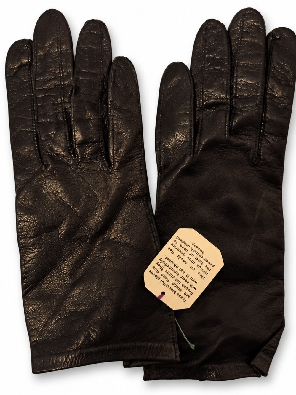90s Pebble leather gloves - Women's Size, Small.